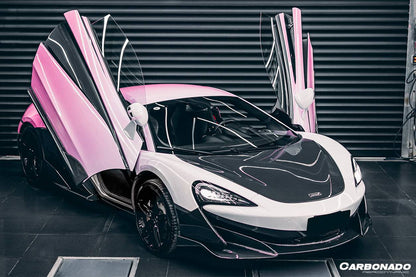 Carbonado 2015-2020 McLaren 540C 570S 600LT-Style Carbon Fiber Front Bumper Lip and Side Splitter