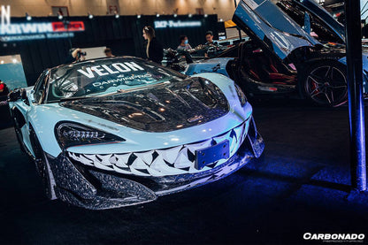 Carbonado 2015-2020 McLaren 540C 570S 600LT-Style Carbon Fiber Front Bumper Lip and Side Splitter