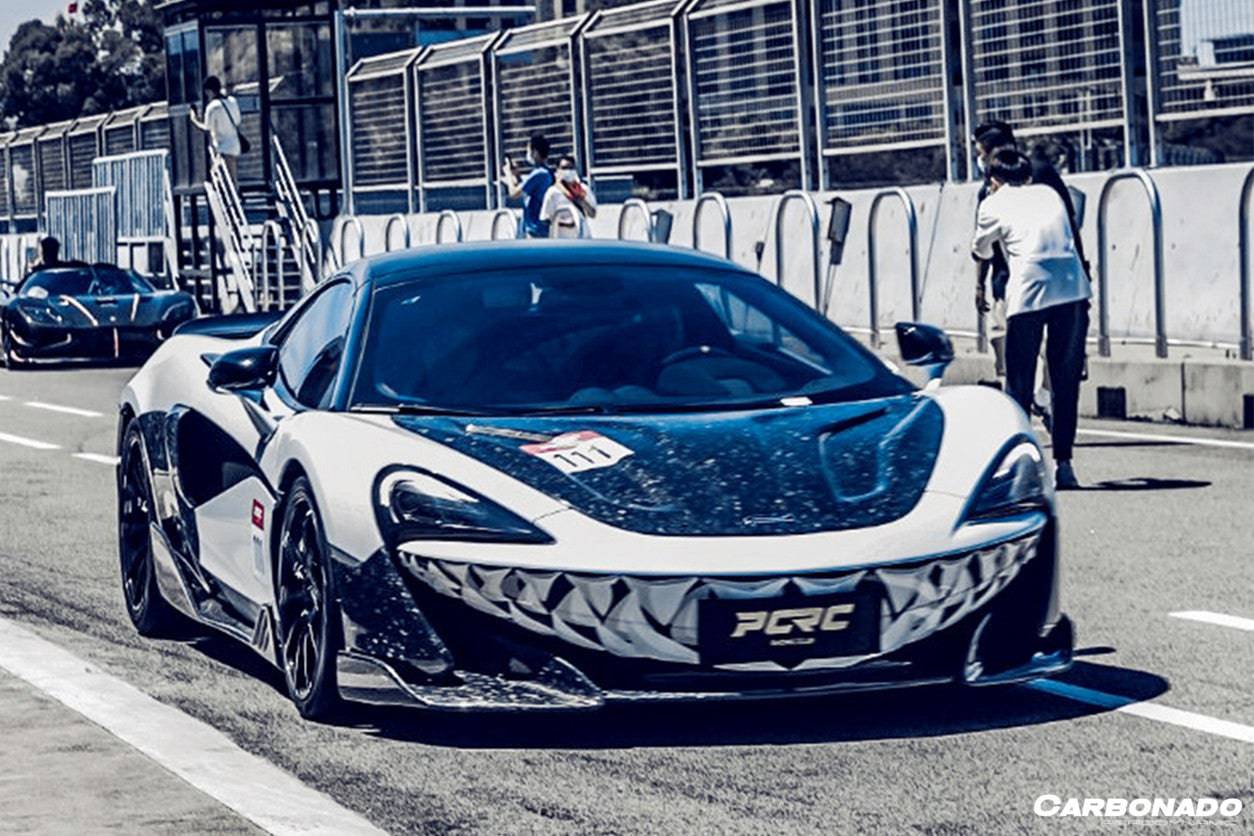 Carbonado 2015-2020 McLaren 540C 570S 600LT-Style Carbon Fiber Front Bumper Lip and Side Splitter
