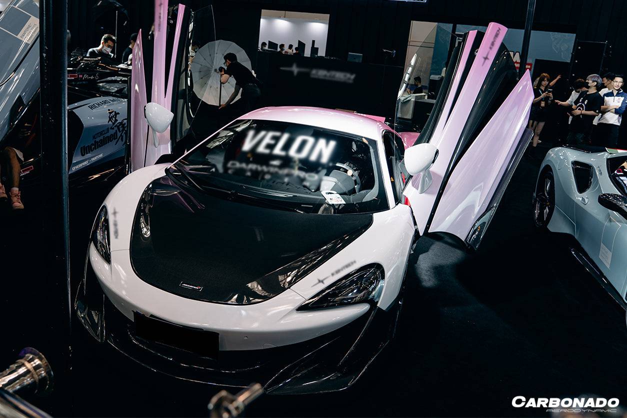 Carbonado 2015-2020 McLaren 540C 570S 600LT-Style Carbon Fiber Front Bumper Lip and Side Splitter