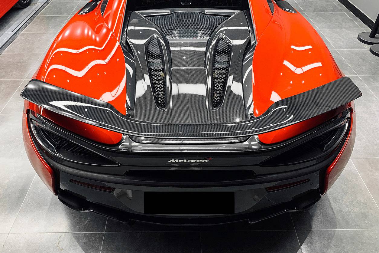 Carbonado 2015-2020 McLaren 540C 570S Coupe Autoclave OEM Style Dry Carbon Fiber Rear Engine Trunk Replacement
