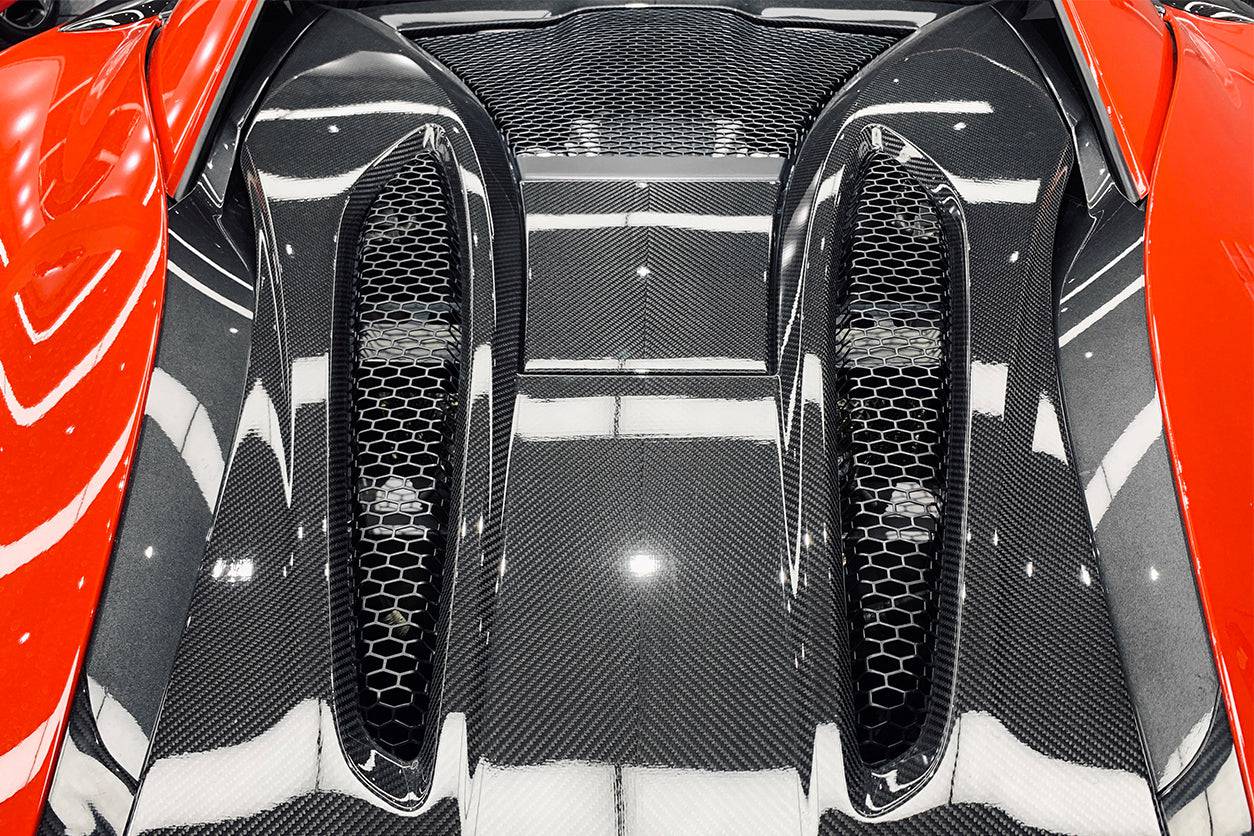 Carbonado 2015-2020 McLaren 540C 570S Coupe Autoclave OEM Style Dry Carbon Fiber Rear Engine Trunk Replacement
