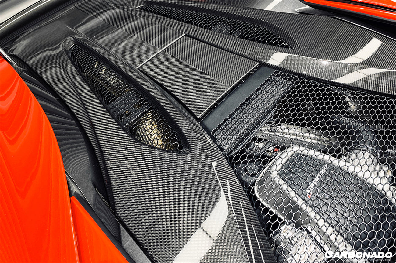 Carbonado 2015-2020 McLaren 540C 570S Coupe Autoclave OEM Style Dry Carbon Fiber Rear Engine Trunk Replacement