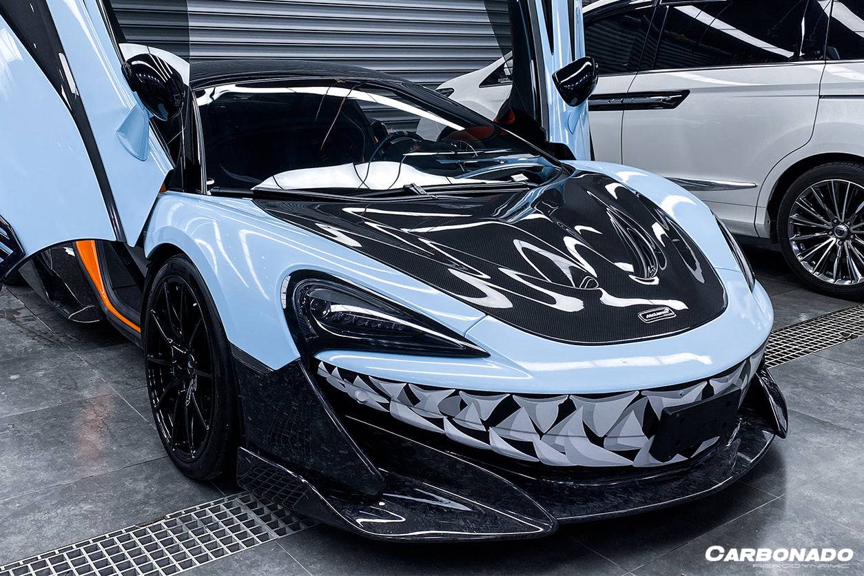 Carbonado 2018-2021 McLaren 600LT OEM Style Carbon Fiber front bumper side splitter