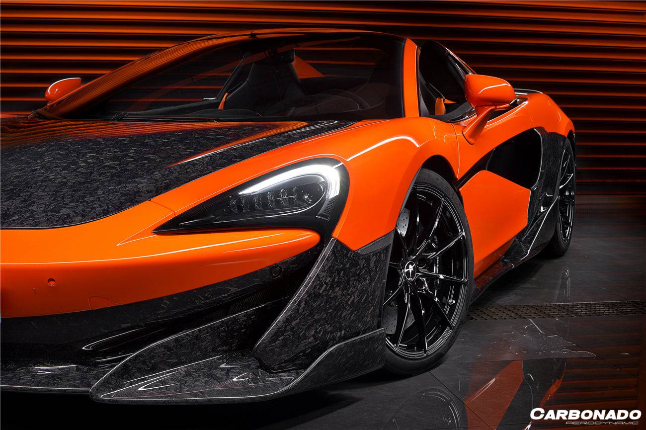 Carbonado 2018-2021 McLaren 600LT OEM Style Carbon Fiber front bumper side splitter