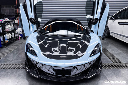 Carbonado 2015-2020 McLaren 540C 570S 600LT-Style Carbon Fiber Front Bumper Lip and Side Splitter