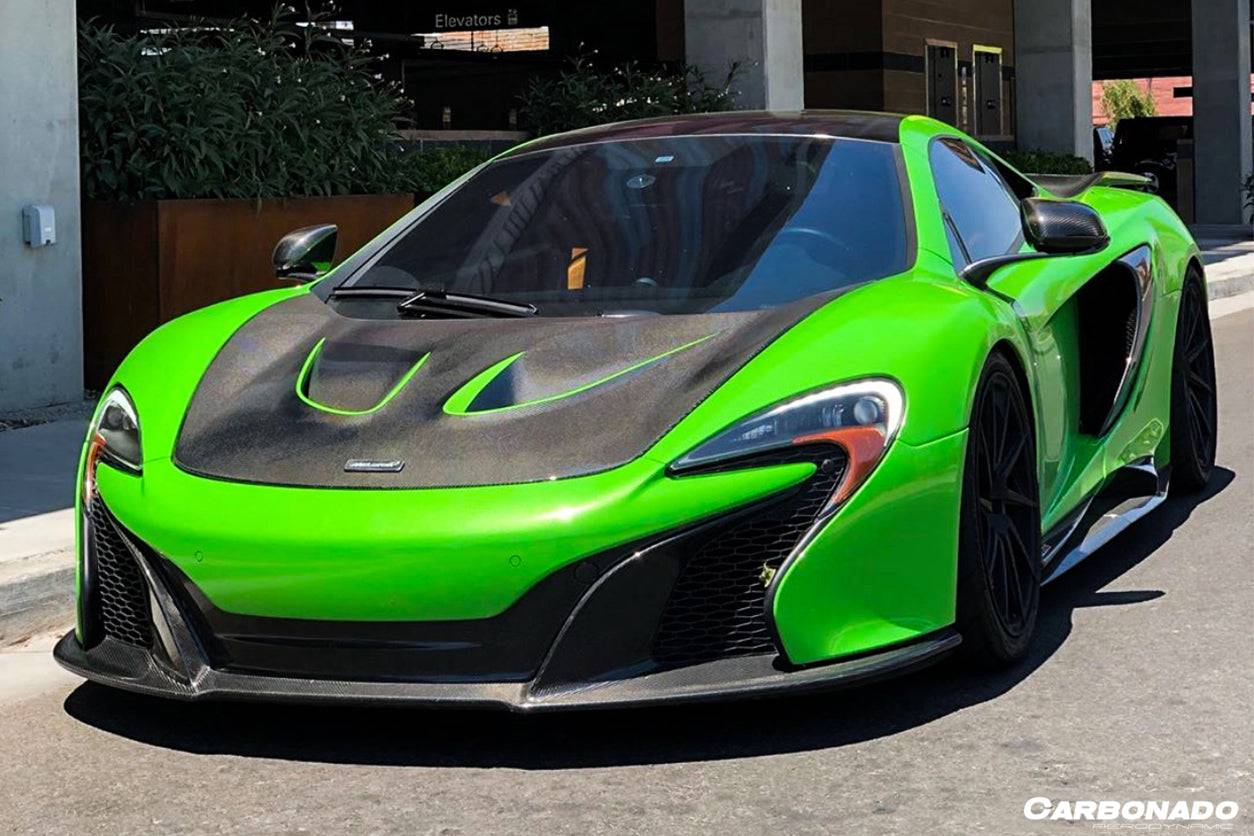 Faldón delantero de fibra de carbono estilo OEM McLaren 650S Carbonado 2014-2017