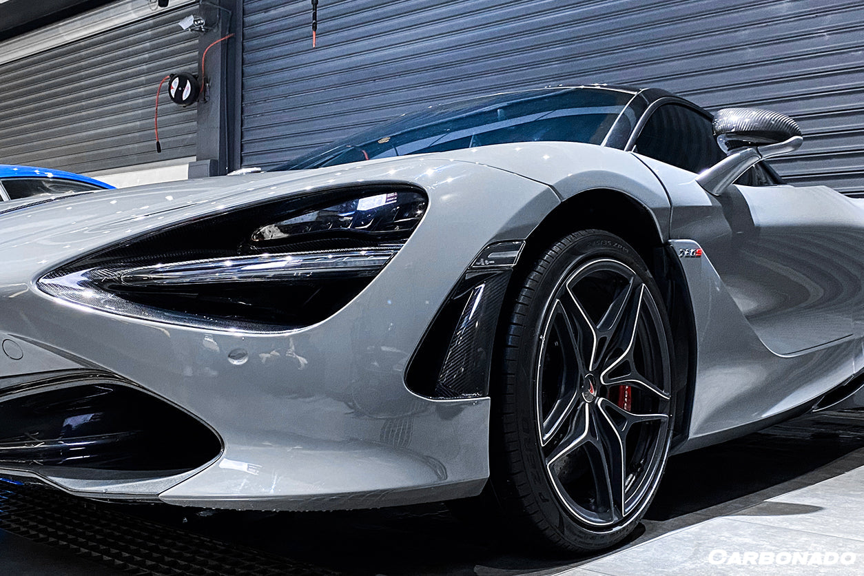 Carbonado 2017-2022 McLaren 720S Carbon Fiber Front Bumper Side Air Vents Replacement