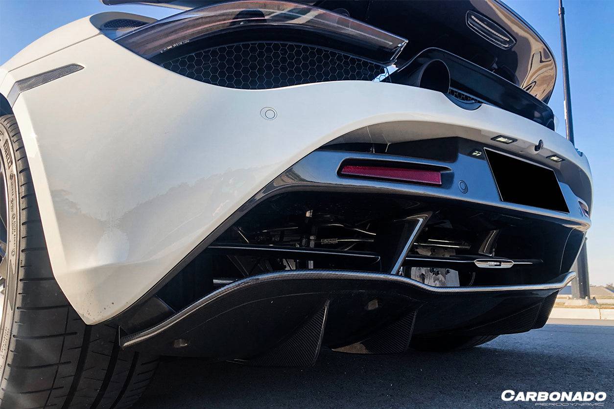 Carbonado 2017-2022 McLaren 720S OEM Style Carbon Fiber Rear Bumper Center Valance