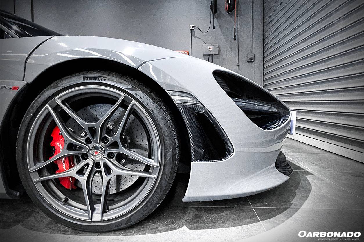 Carbonado 2017-2022 McLaren 720S OEM Style Dry Carbon Fiber Headlight Inserts Tim Replacement