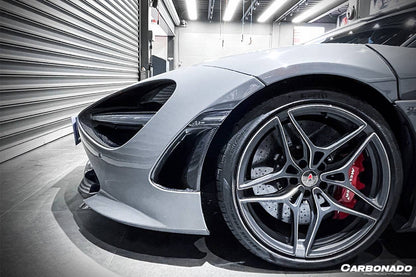 Carbonado 2017-2022 McLaren 720S OEM Style Dry Carbon Fiber Headlight Inserts Tim Replacement