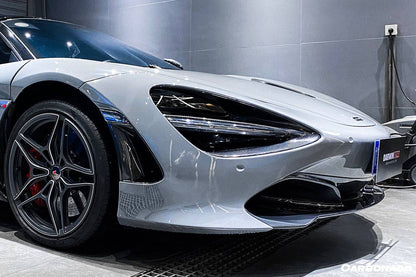 Carbonado 2017-2022 McLaren 720S OEM Style Dry Carbon Fiber Headlight Inserts Tim Replacement