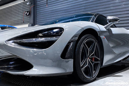 Carbonado 2017-2022 McLaren 720S OEM Style Dry Carbon Fiber Headlight Inserts Tim Replacement