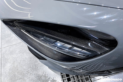 Carbonado 2017-2022 McLaren 720S OEM Style Dry Carbon Fiber Headlight Inserts Tim Replacement