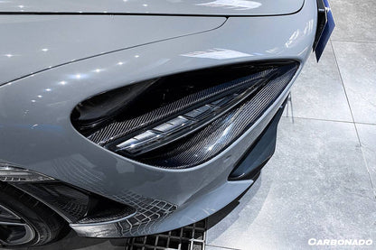 Carbonado 2017-2022 McLaren 720S OEM Style Dry Carbon Fiber Headlight Inserts Tim Replacement