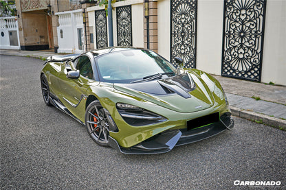 Carbonado 2017-2022 McLaren 720S 765LT-Style Dry Part Carbon Fiber Front Bumper