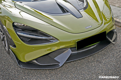 Carbonado 2017-2022 McLaren 720S 765LT-Style Dry Part Carbon Fiber Front Bumper
