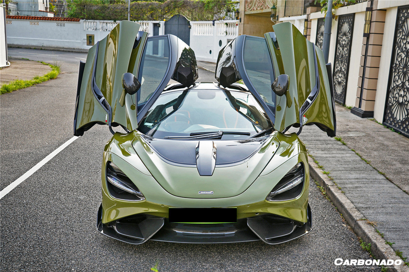 Carbonado 2017-2022 McLaren 720S 765LT-Style Dry Part Carbon Fiber Front Bumper