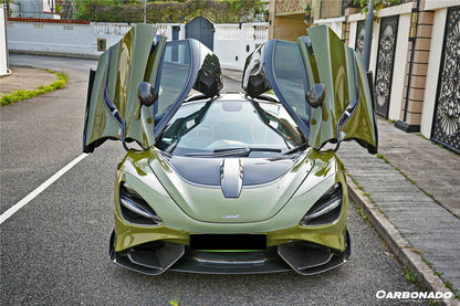 Carbonado 2017-2022 McLaren 720S 765LT-Style Dry Part Carbon Fiber Front Bumper
