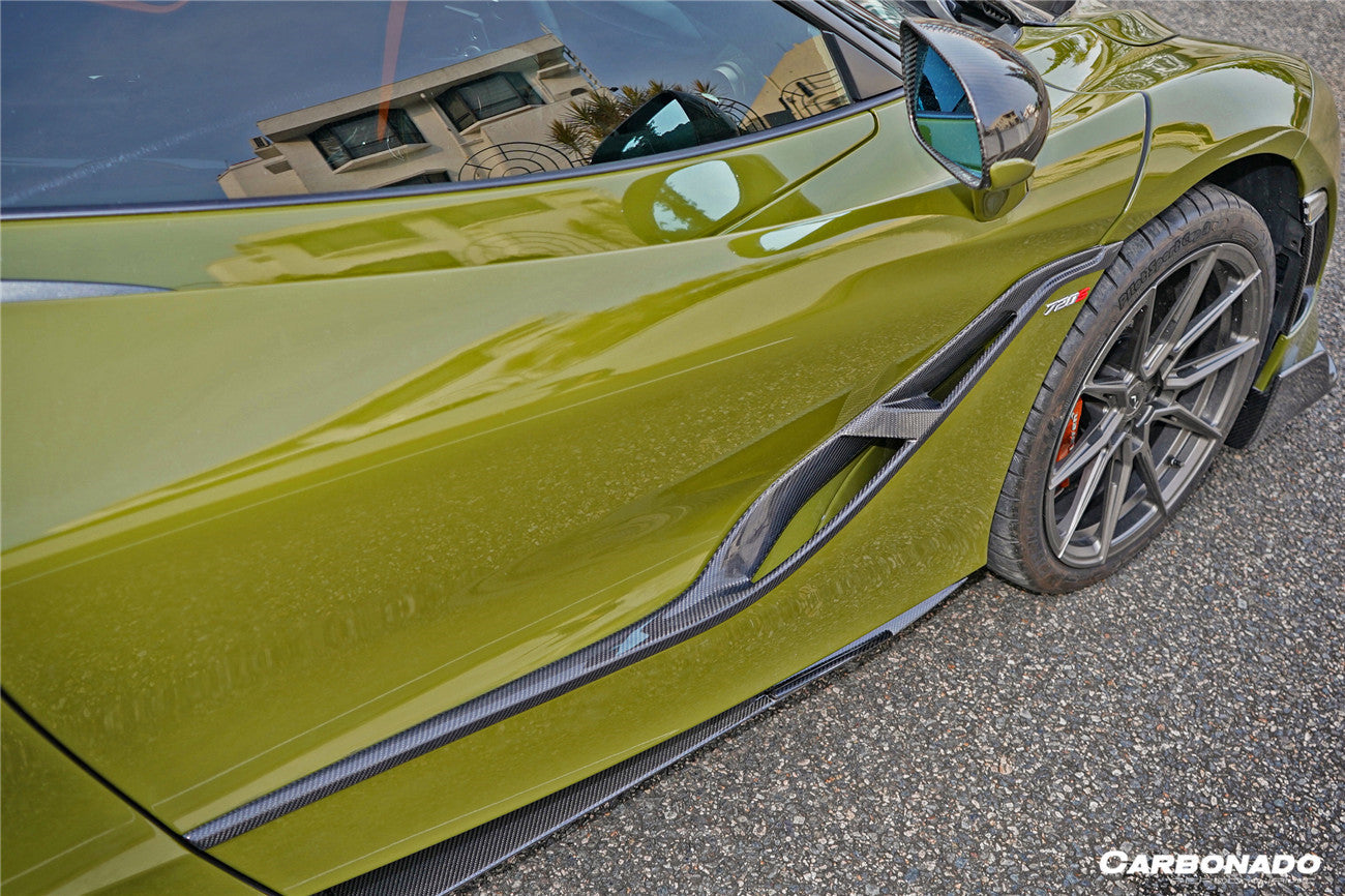 Faldones laterales de fibra de carbono estilo Carbonado para McLaren 720S 765LT (2017-2022)