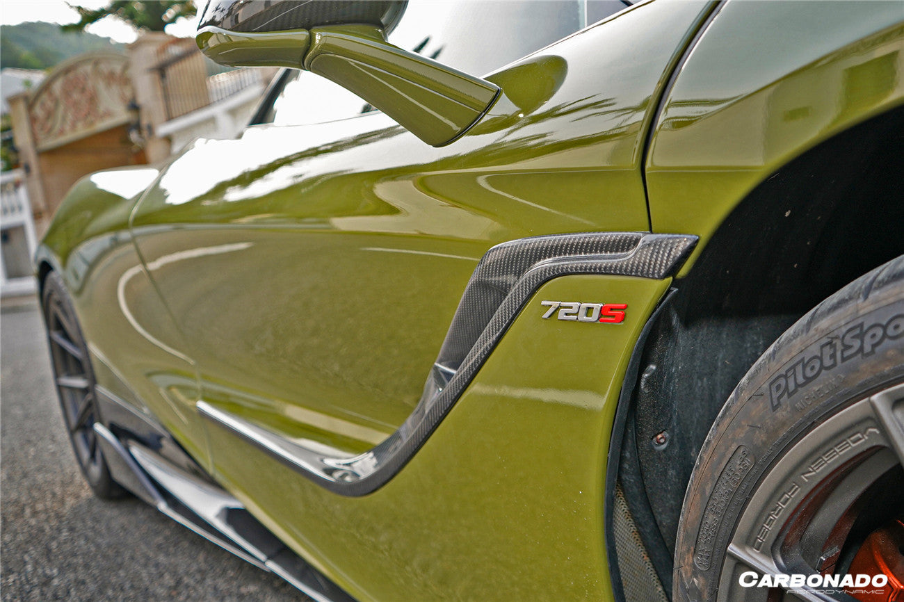 Faldones laterales de fibra de carbono estilo Carbonado para McLaren 720S 765LT (2017-2022)