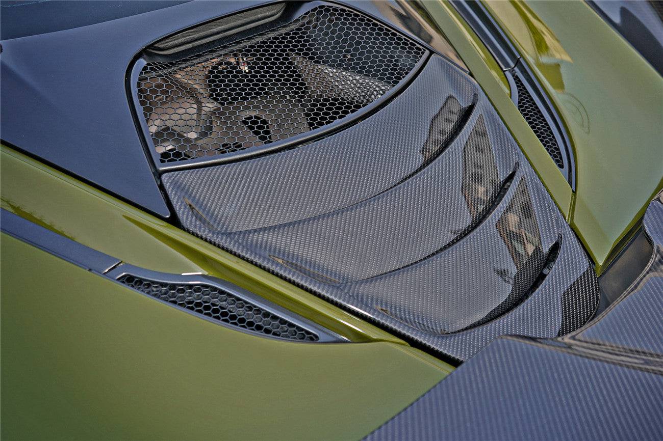 Carbonado Dry Carbon Fiber Engine Cover Replacement | 2017-2022 McLaren 720S Coupe Only