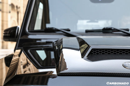 Entrada de aire de capó de fibra de carbono estilo autoclave para Mercedes Benz W463 G Wagon Carbonado 2003-2018