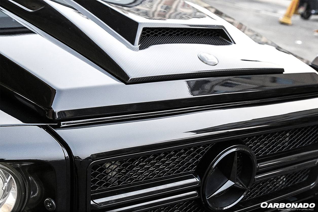 Entrada de aire de capó de fibra de carbono estilo autoclave para Mercedes Benz W463 G Wagon Carbonado 2003-2018