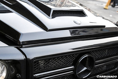 Entrada de aire de capó de fibra de carbono estilo autoclave para Mercedes Benz W463 G Wagon Carbonado 2003-2018
