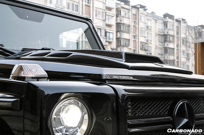 Entrada de aire de capó de fibra de carbono estilo autoclave para Mercedes Benz W463 G Wagon Carbonado 2003-2018