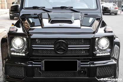 Entrada de aire de capó de fibra de carbono estilo autoclave para Mercedes Benz W463 G Wagon Carbonado 2003-2018