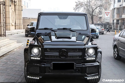 Entrada de aire de capó de fibra de carbono estilo autoclave para Mercedes Benz W463 G Wagon Carbonado 2003-2018
