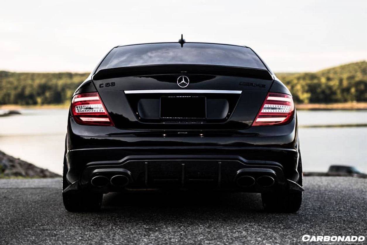 Carbonado 2008-2014 Mercedes Benz W204 C-Class C63 AMG Sedan VS Style Carbon Fiber Trunk Spoiler