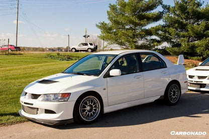 Borde delantero de fibra de carbono estilo Mitsubishi Evo 7 8 9 TS Carbonado 2003-2006