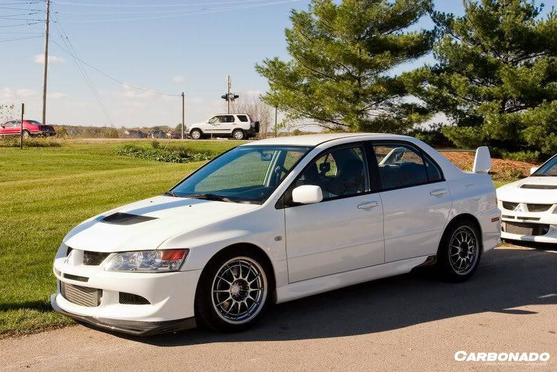 Borde delantero de fibra de carbono estilo Mitsubishi Evo 7 8 9 TS Carbonado 2003-2006