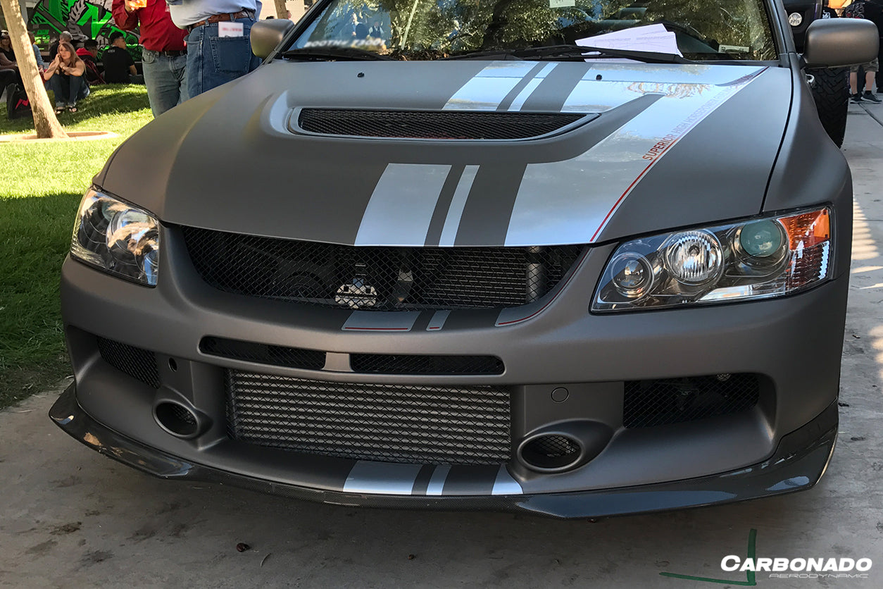 Carbonado OE Style Carbon Fiber Front Lip | 2003-2006 Mitsubishi Evo 7/8/9