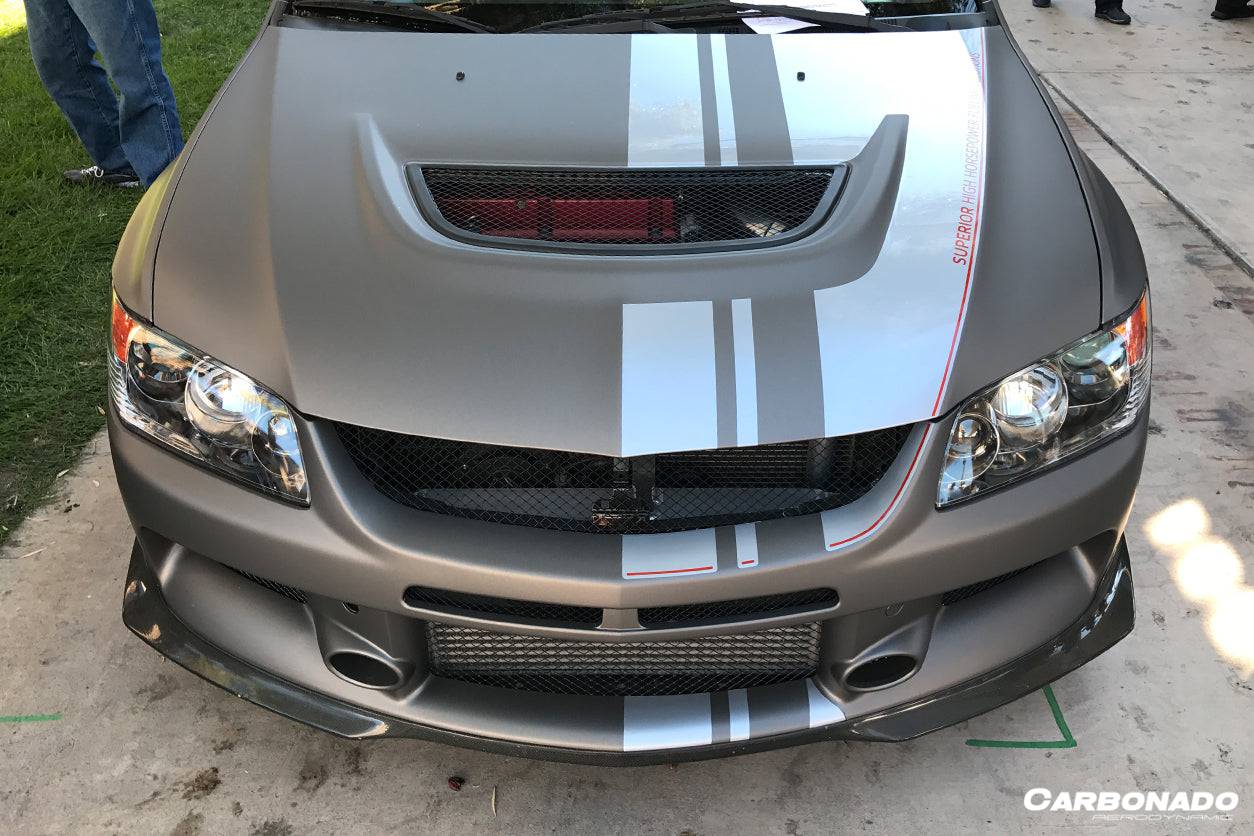 Carbonado OE Style Carbon Fiber Front Lip | 2003-2006 Mitsubishi Evo 7/8/9