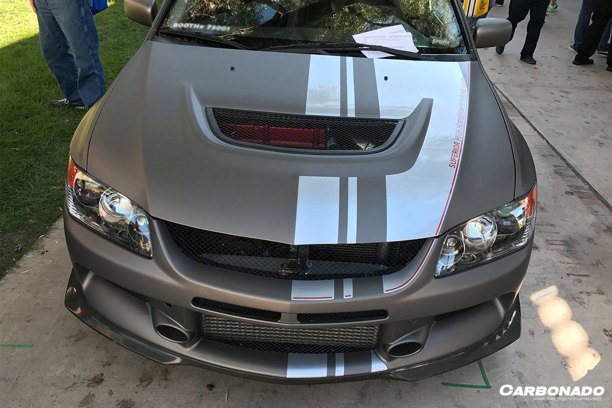 Carbonado OE Style Carbon Fiber Front Lip | 2003-2006 Mitsubishi Evo 7/8/9