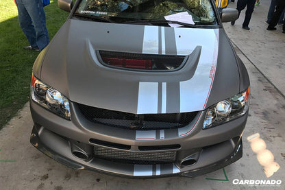 Carbonado OE Style Carbon Fiber Front Lip | 2003-2006 Mitsubishi Evo 7/8/9