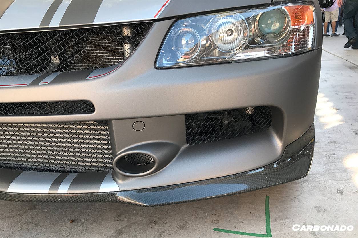 Carbonado OE Style Carbon Fiber Front Lip | 2003-2006 Mitsubishi Evo 7/8/9