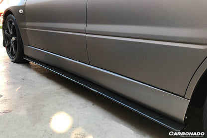 Carbonado RX Style Carbon Fiber Side Skirts | 2003-2006 Mitsubishi Evo 7/8/9