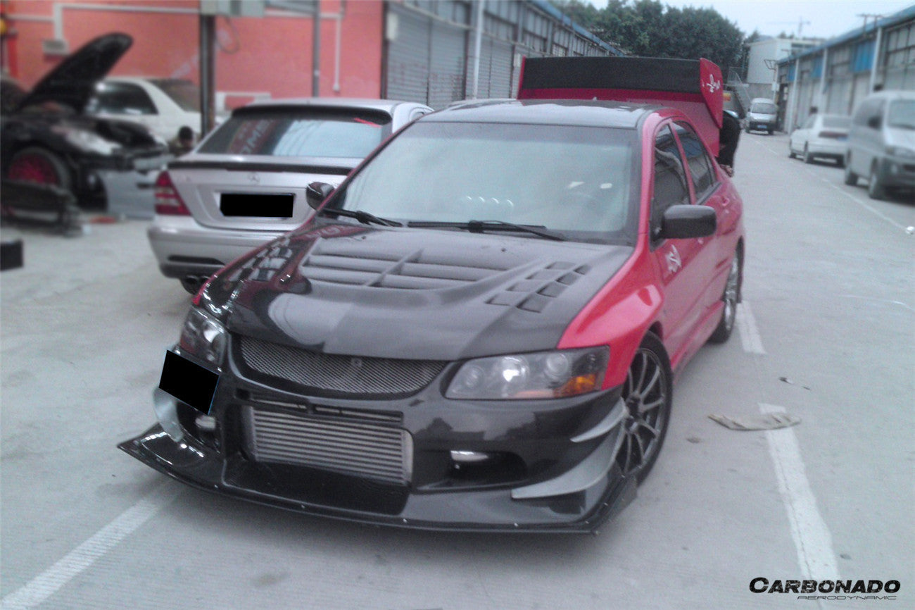 Carbonado VTS Style Front Bumper | 2003-2006 Mitsubishi Evo 7/8/9