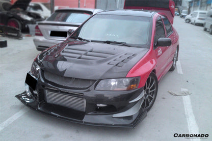 Carbonado VTS Style Front Bumper | 2003-2006 Mitsubishi Evo 7/8/9