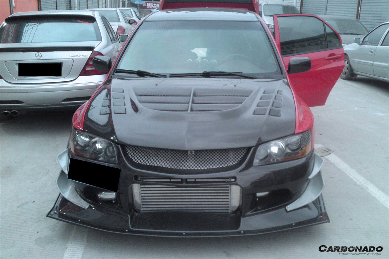 Carbonado VTS Style Front Bumper | 2003-2006 Mitsubishi Evo 7/8/9