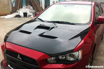 Capó de fibra de carbono estilo Mitsubishi Evolution 10 BS (2008-2016)