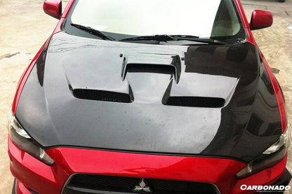 Capó de fibra de carbono estilo Mitsubishi Evolution 10 BS (2008-2016)