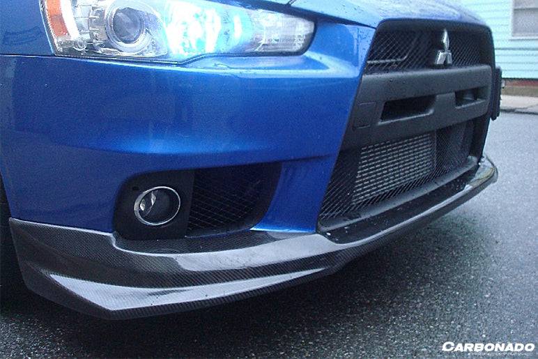 Carbonado 2008-2016 Mitsubishi Evolution10 BS Style Carbon Fiber Front Lip