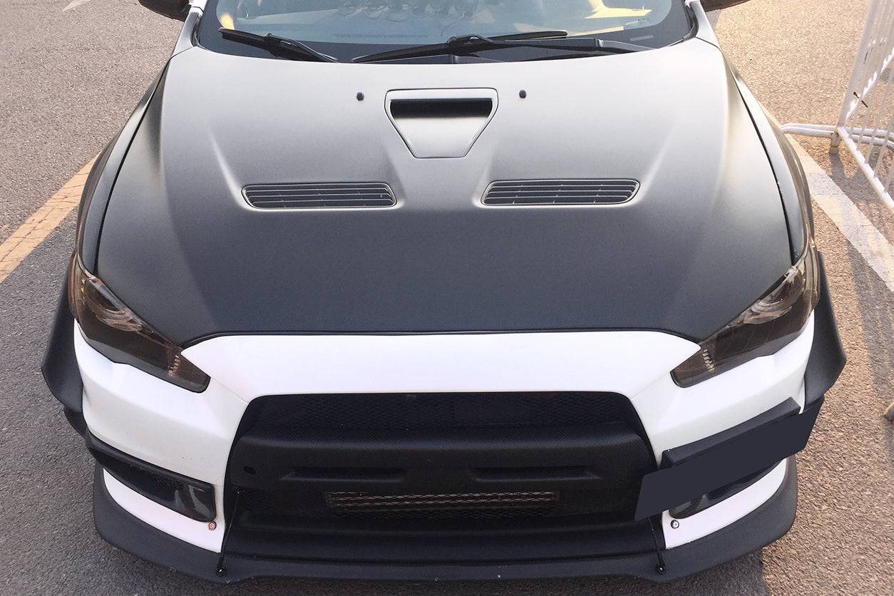 Capó de fibra de carbono estilo OEM Mitsubishi Evolution 10 Carbonado 2008-2016
