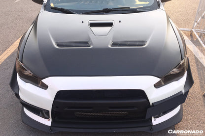 Carbonado RA Style Carbon Fiber Front Lip | 2008-2016 Mitsubishi Evo X