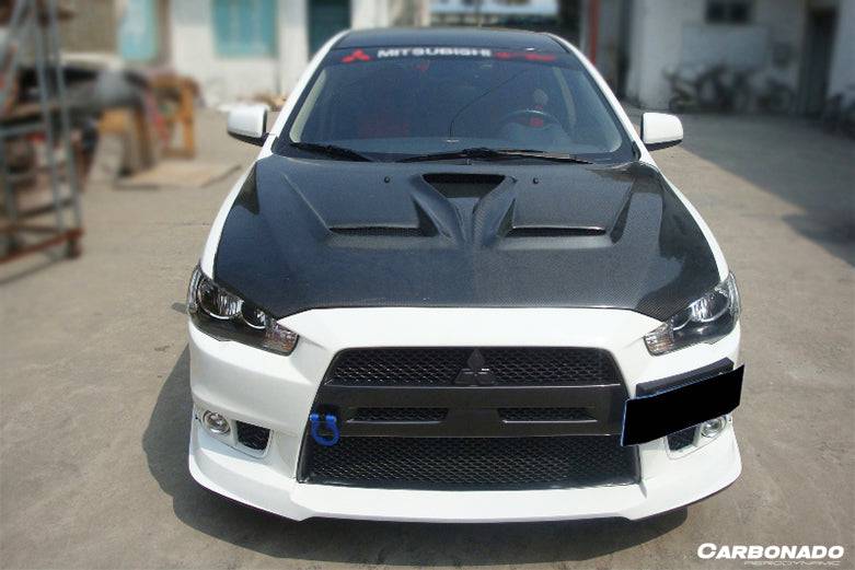Carbonado VTX Style Carbon Fiber Hood | 2008-2016 Mitsubishi Lancer